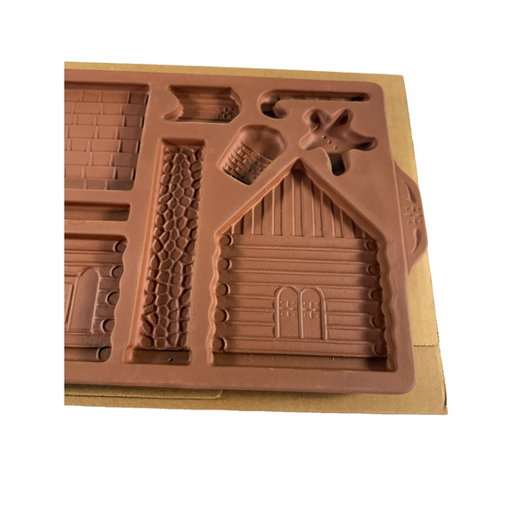 1996 Longaberger Pottery #33090 Gingerbread Country Cabin Mold Boxed Rare 33090 - Picture 3 of 6